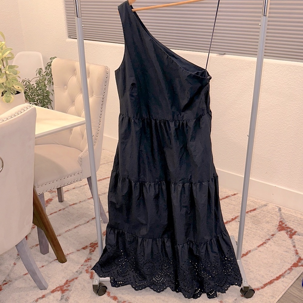 GAP Midnight Blue One-Shoulder Dress